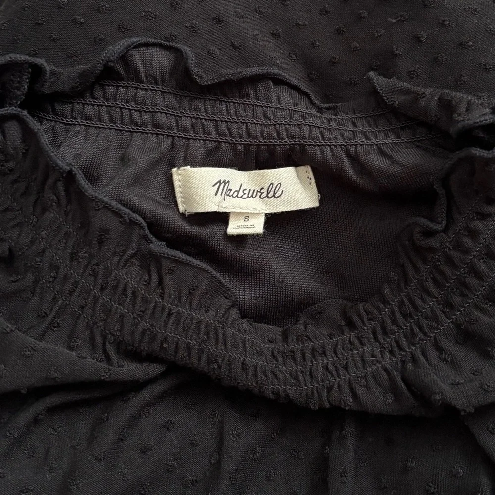 Madewell Texture & Thread Clip Dot Ruffle Top - Picture 3 of 7